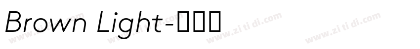 Brown Light字体转换